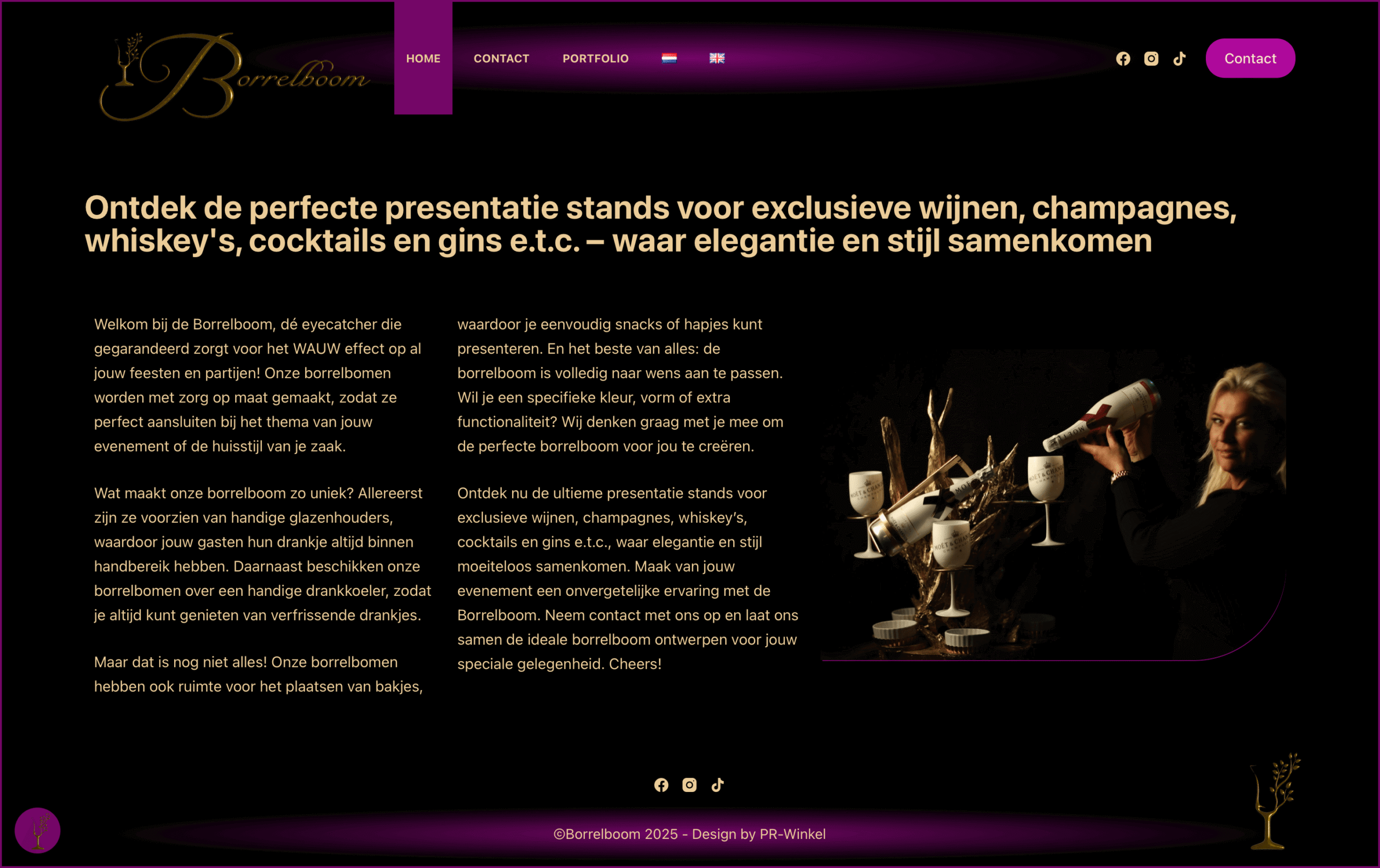 Borrelboom presentatiestand
